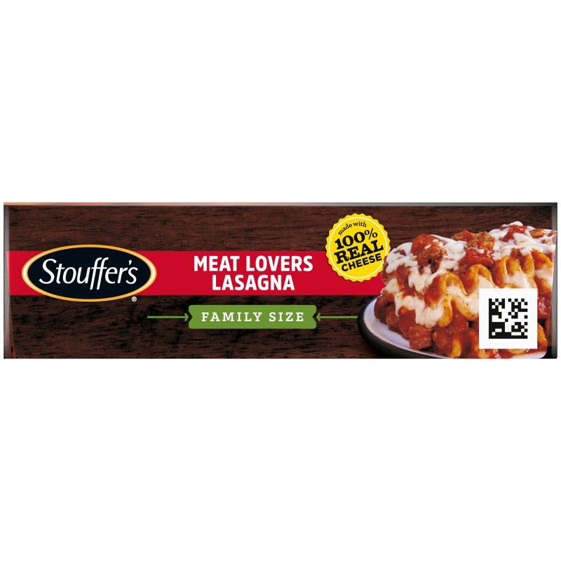 slide 5 of 9, Stouffer's Meat Lover's Frozen Lasagna Family Size Frozen Dinner - 34oz, 34 oz