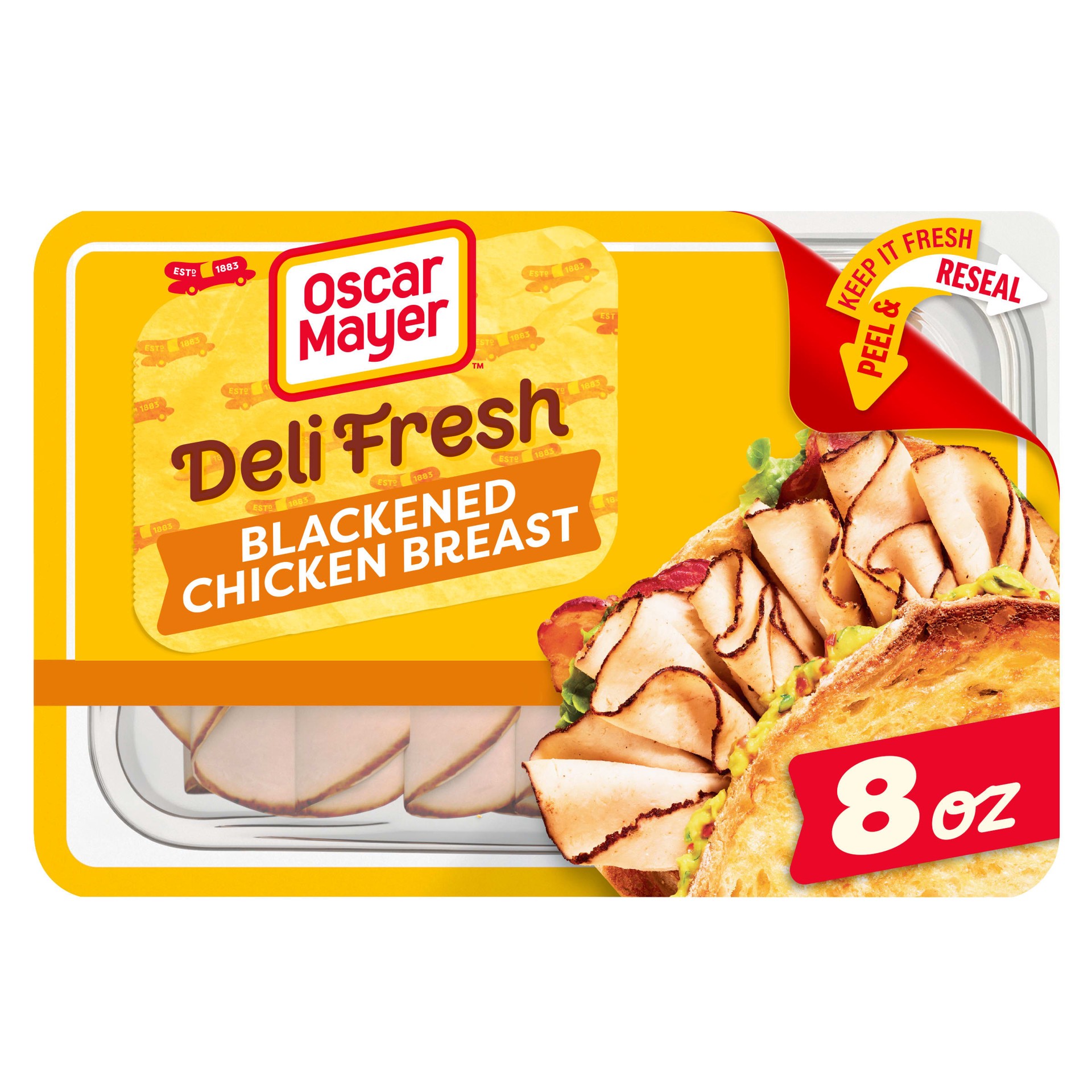 slide 1 of 9, Oscar Mayer Deli Fresh Blackened Chicken Breast, 8 oz Pack, 8 oz