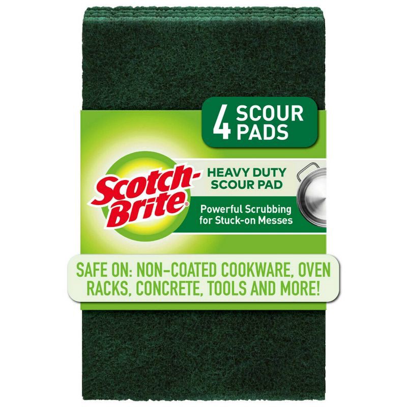 slide 6 of 16, Scotch-Brite Heavy Duty Scour Pads - 4ct, 4 ct