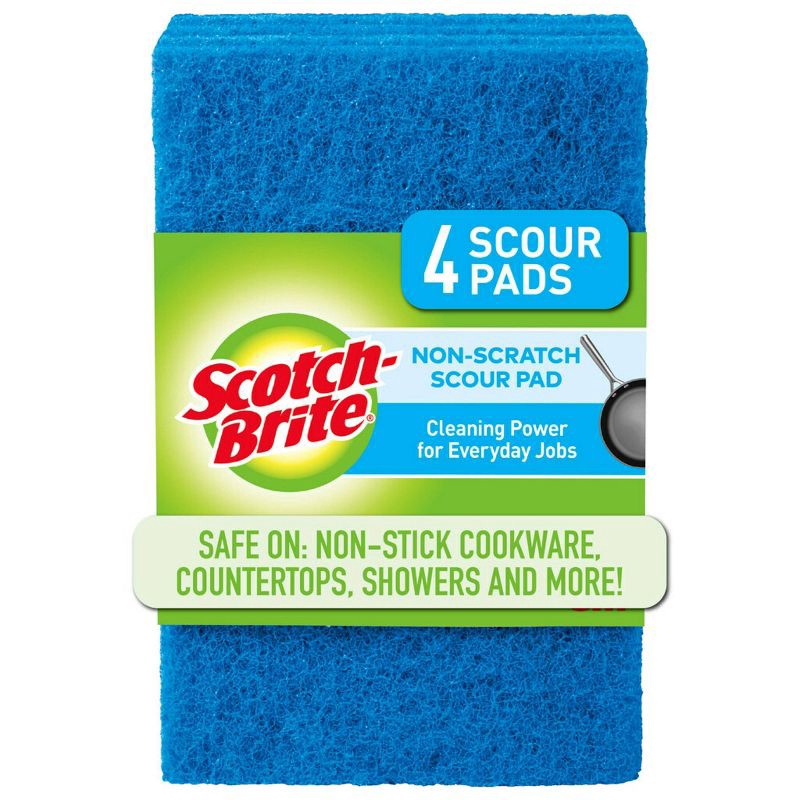 slide 8 of 12, Scotch-Brite Non Scratch Scour Pads - 4ct, 4 ct