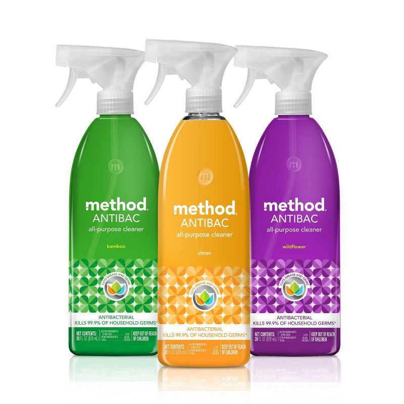 slide 3 of 5, Method Bamboo Cleaning Products Antibacterial Cleaner Spray Bottle - 28 fl oz, 28 fl oz