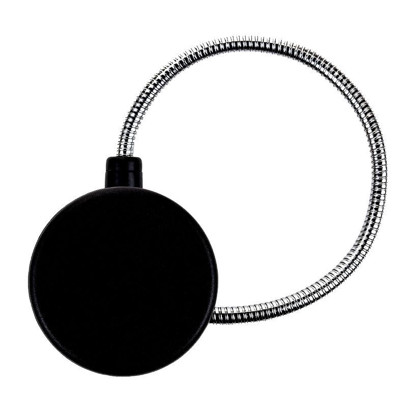 slide 4 of 4, WITHit Disc Light, Black, Chrome Neck LED, 1 ct