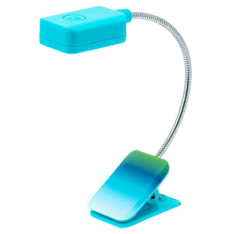 slide 1 of 5, French Bull Clip Light - Blue Ombre LED, 1 ct