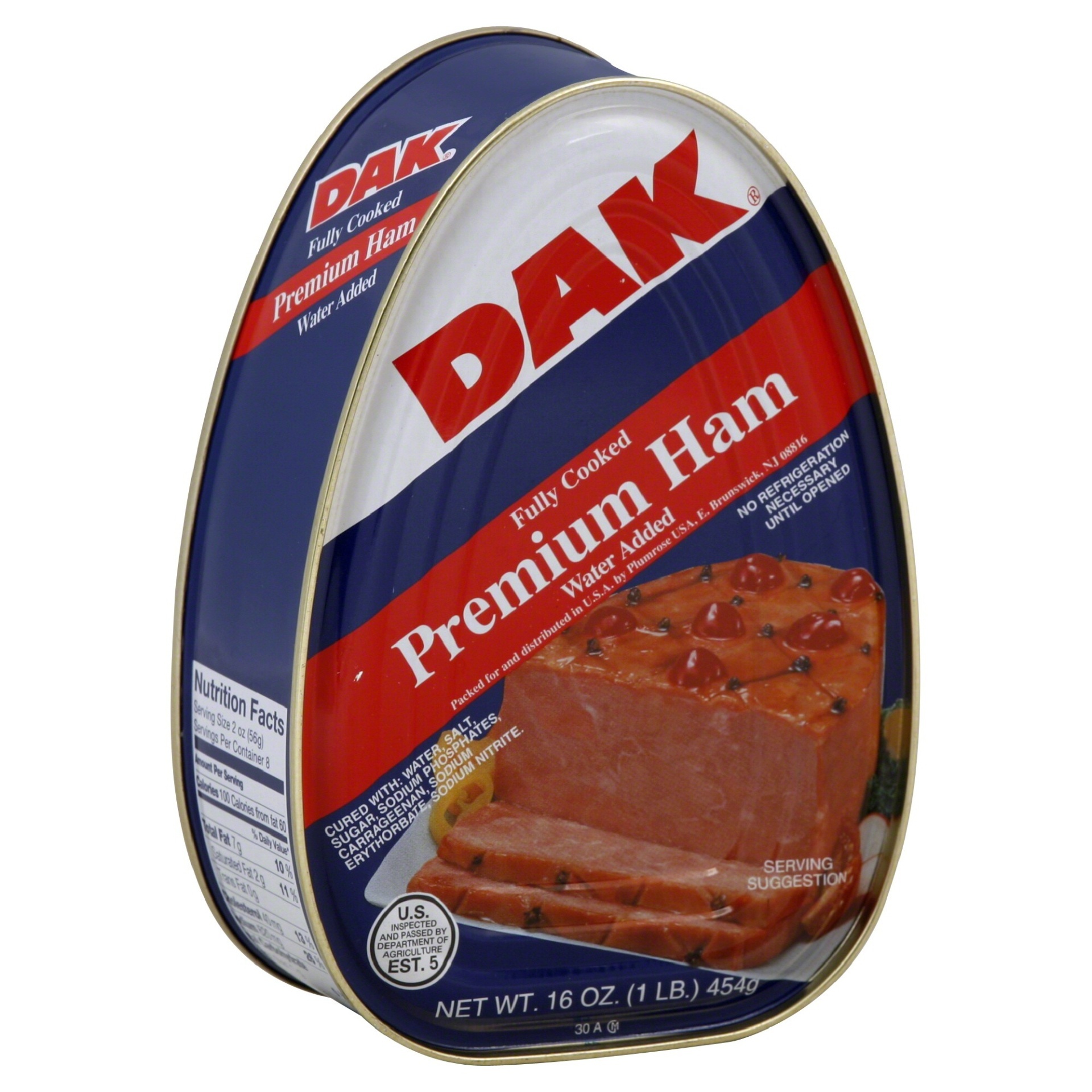 slide 1 of 7, Dak Plumrose Dark Canned Ham W.A., 16 oz