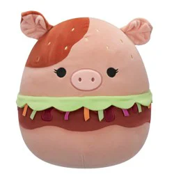 Squishmallows Pig Burger Pulled Pork BBQ