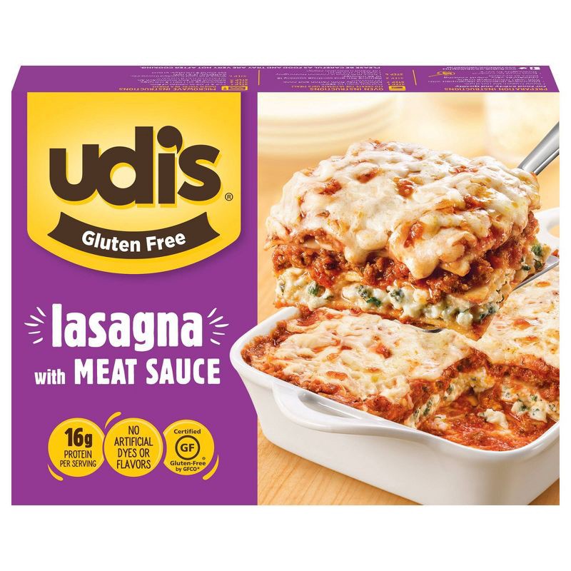 slide 1 of 4, Udi's Gluten Free Frozen Lasagna with Meat Sauce - 28oz, 28 oz