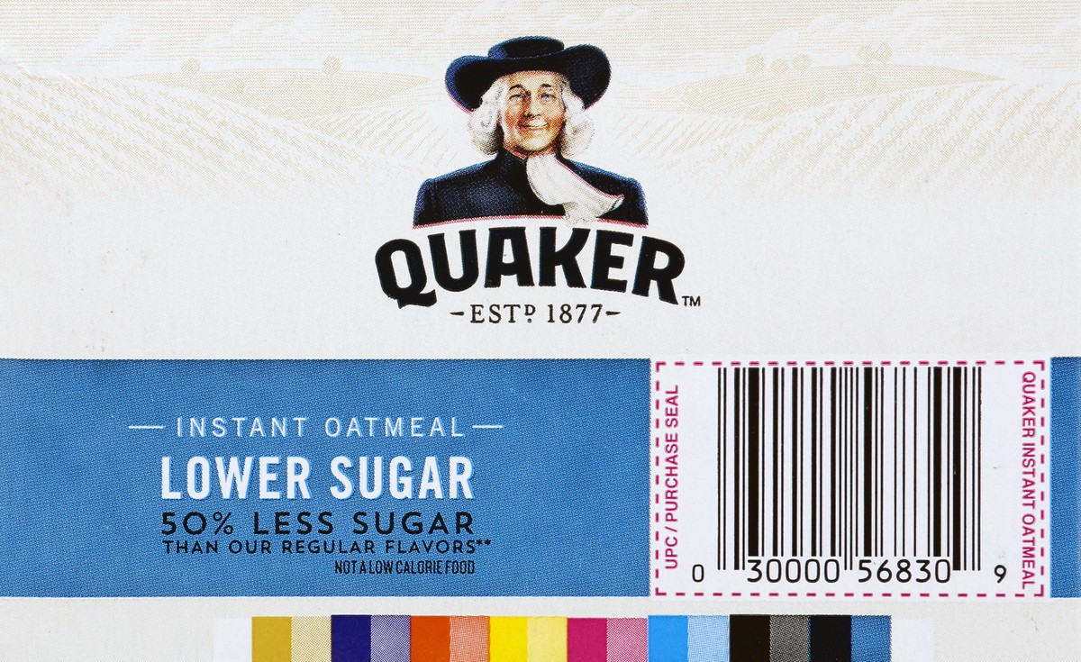 slide 4 of 9, Quaker Lower Sugar Strawberries & Cream. Peaches & Cream Instant Oatmeal 10 ea, 10 ct