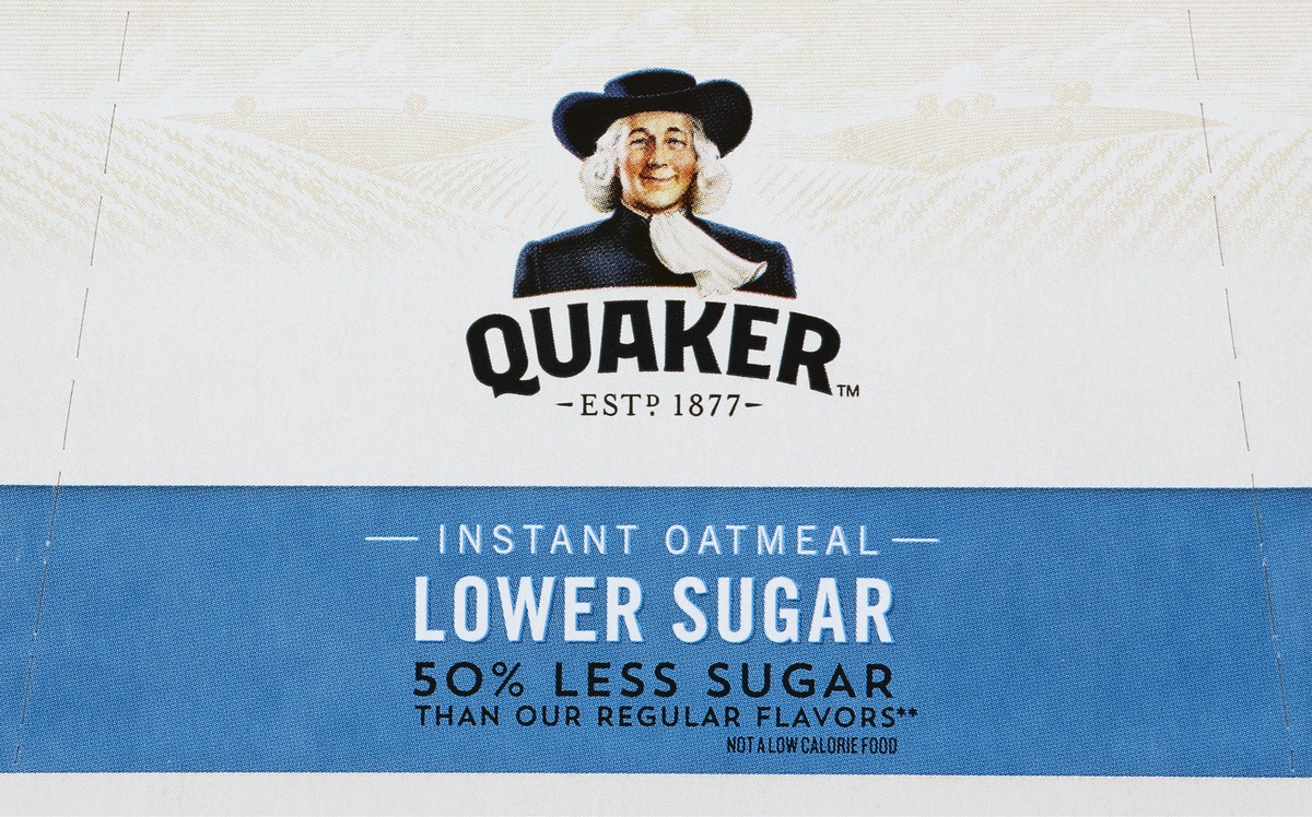 slide 9 of 9, Quaker Lower Sugar Strawberries & Cream. Peaches & Cream Instant Oatmeal 10 ea, 10 ct