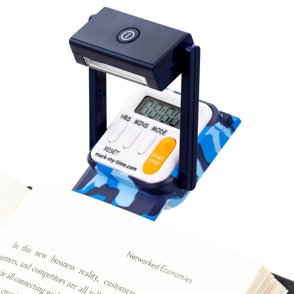 slide 5 of 6, WITHit Blue Camouflage Timer Booklight LED, 1 ct