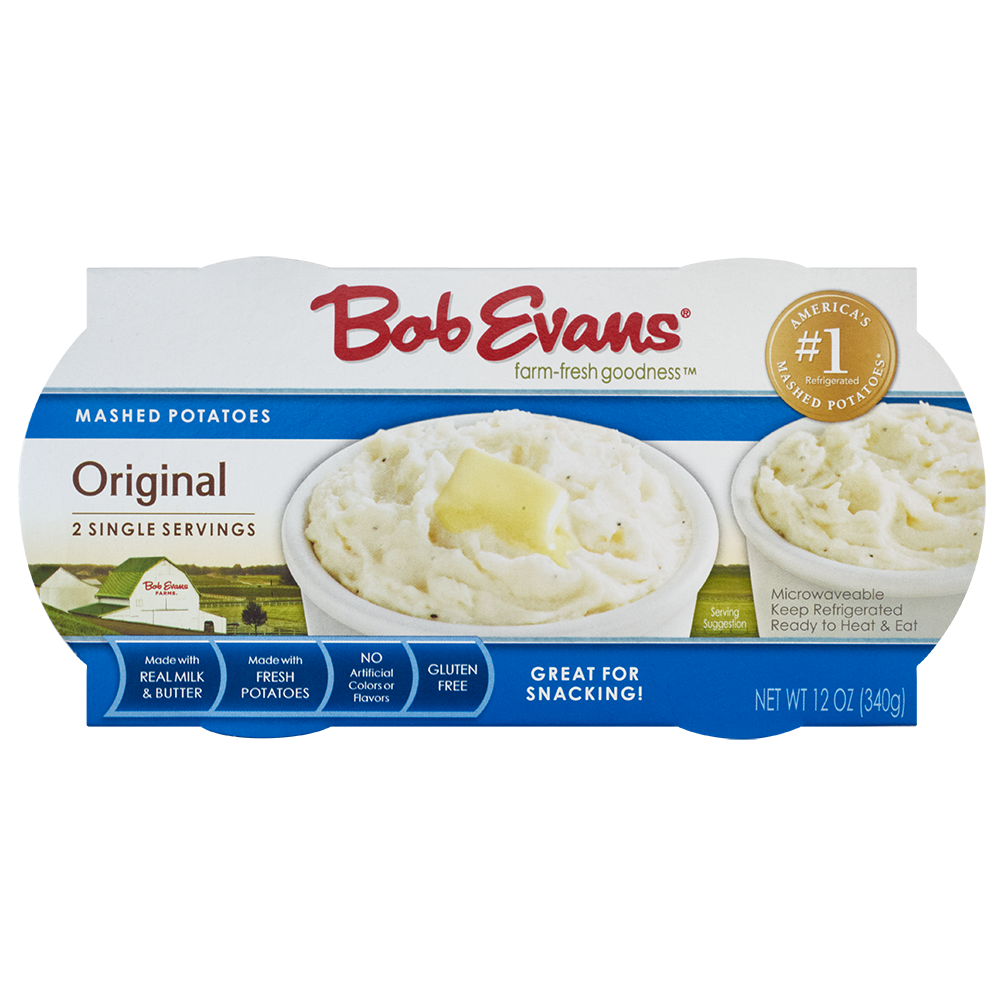 slide 1 of 4, Bob Evans Mashed Potatoes Single Serve Twin Pack, 2 ct; 6 oz