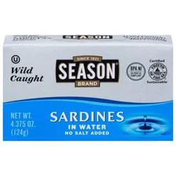 Season Sardines in Water - 4.375 oz