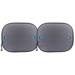 Type S Side Window Sunshade: Adjustable Car Window Shade, Black, Polyester, 2 Pack, Automotive Interior Covers