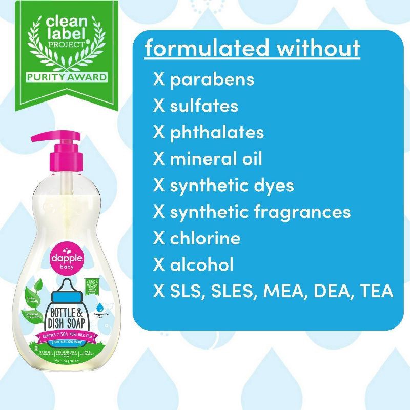 slide 4 of 5, Dapple Bottle & Dish Soap - Fragrance Free - 16.9 fl oz, 16.9 fl oz