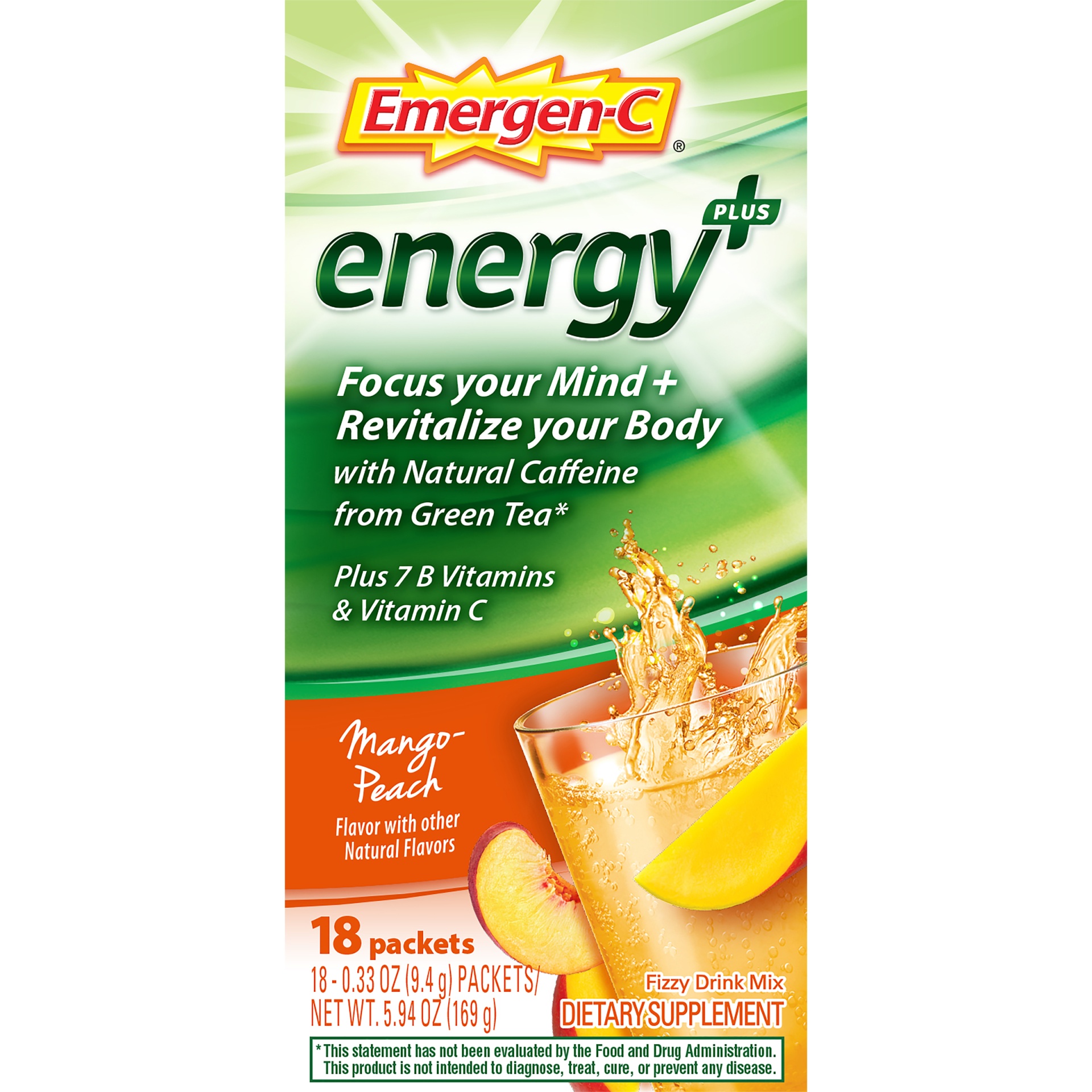 slide 6 of 7, Emergen-C Mango Peach Vitamin C Dietary Supplement Drink Mix, 18 ct; 0.33 oz