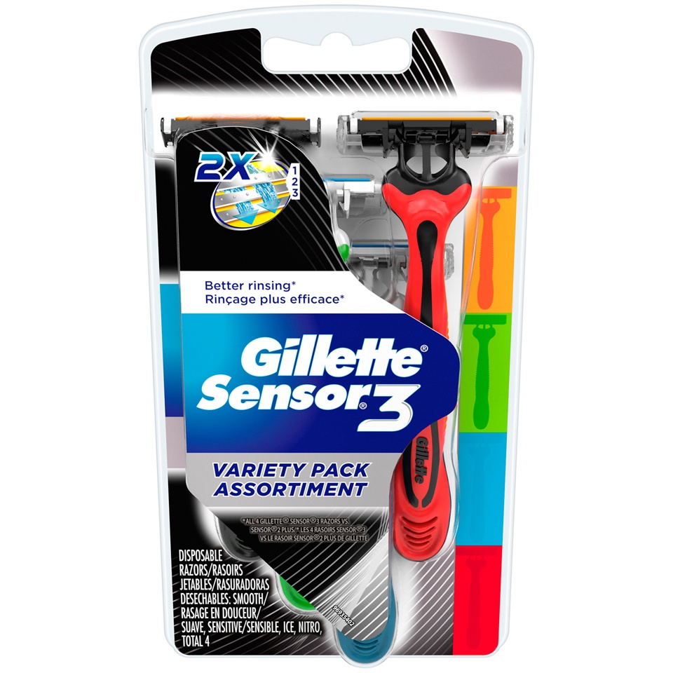 slide 3 of 4, Gillette Razors 4 ea, 4 ct