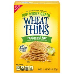 Wheat Thins Reduced Fat Snacks, Whole Grain Wheat Crackers, Snack Crackers, 8 oz