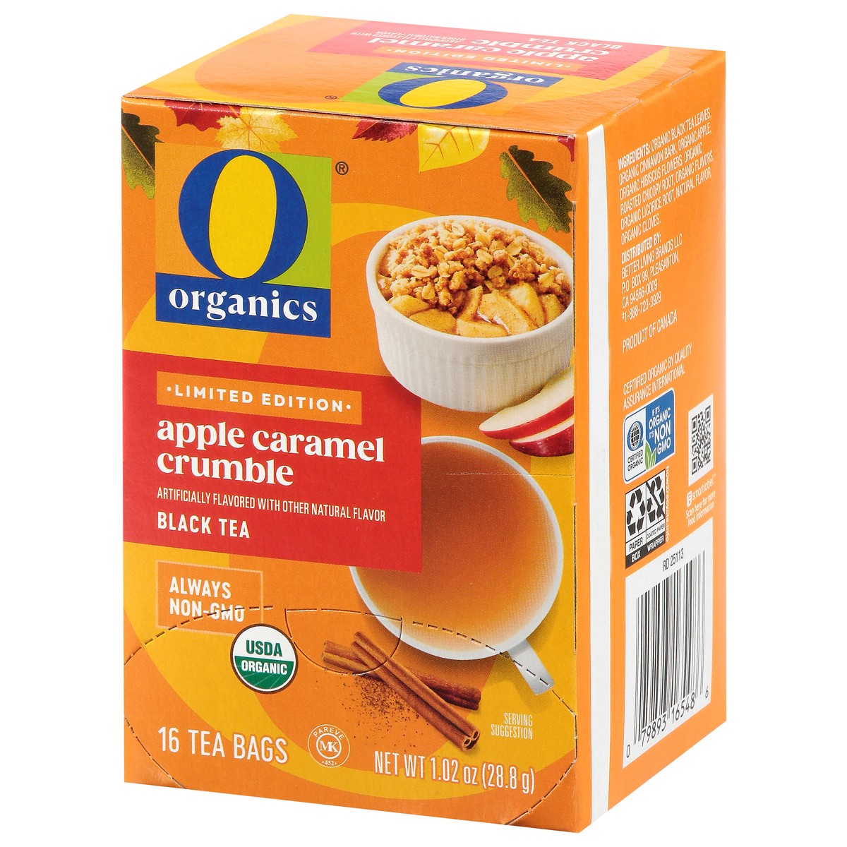 slide 4 of 4, O Organics Apple Caramel Crumble Tea 16 Ct - 16 Ct, 16 ct