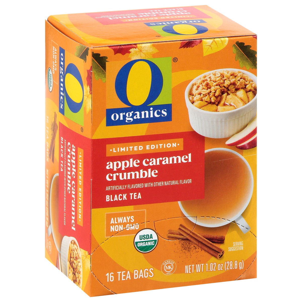 slide 3 of 4, O Organics Apple Caramel Crumble Tea 16 Ct - 16 Ct, 16 ct