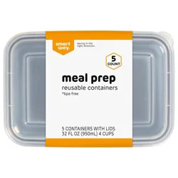 Smart Way BPA-Free Plastic Meal Prep Containers