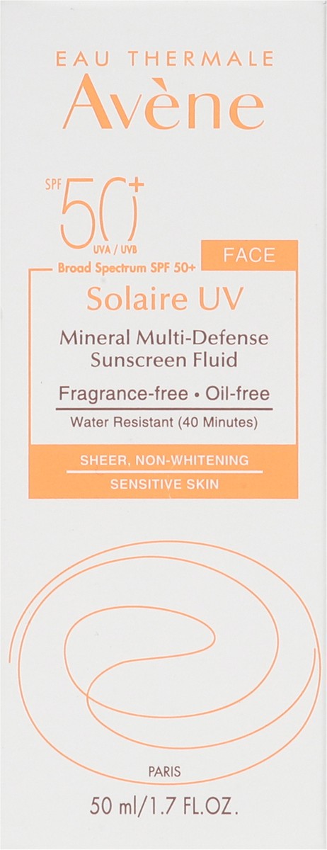 slide 11 of 14, Avène Broad Spectrum SPF 50+ Face Mineral Multi-Defense Sunscreen Fluid 1.7 fl oz, 1.7 fl oz