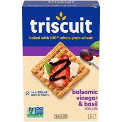 Triscuit Balsamic Vinegar & Basil Whole Grain Wheat Lunch Snack Crackers - 8.5oz