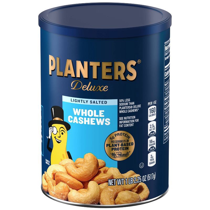 slide 4 of 12, Planters Deluxe Whole Cashews - Lightly Salted 18.25oz, 18.25 oz