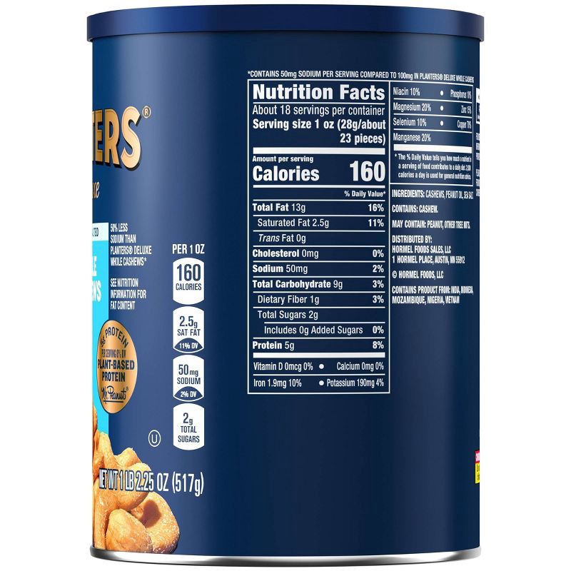 slide 11 of 12, Planters Deluxe Whole Cashews - Lightly Salted 18.25oz, 18.25 oz