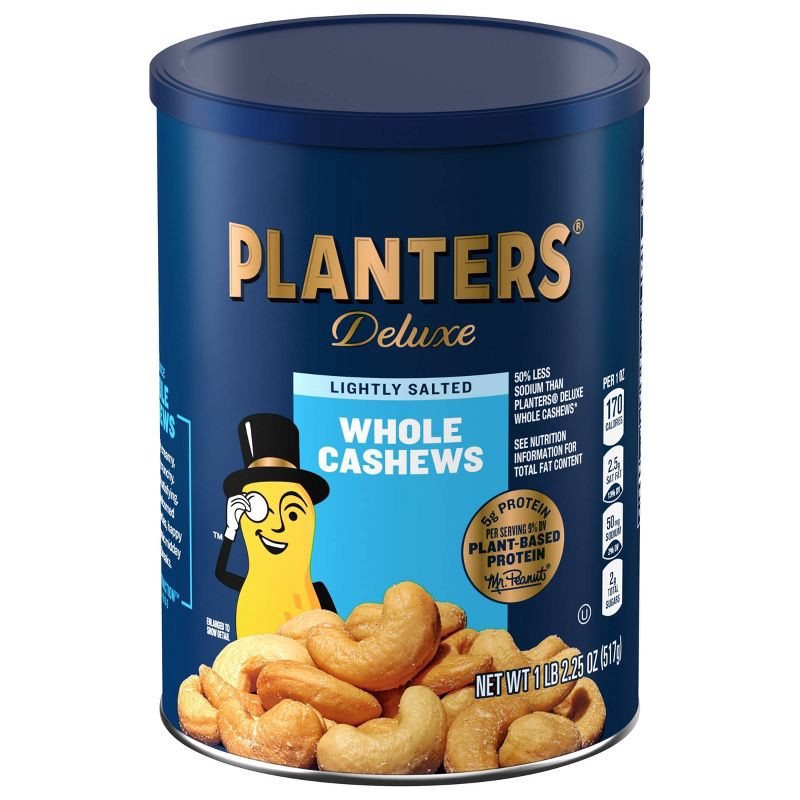 slide 1 of 12, Planters Deluxe Whole Cashews - Lightly Salted 18.25oz, 18.25 oz