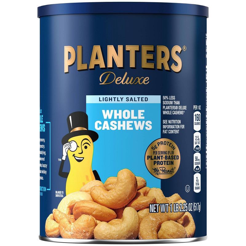 slide 1 of 12, Planters Deluxe Whole Cashews - Lightly Salted 18.25oz, 18.25 oz