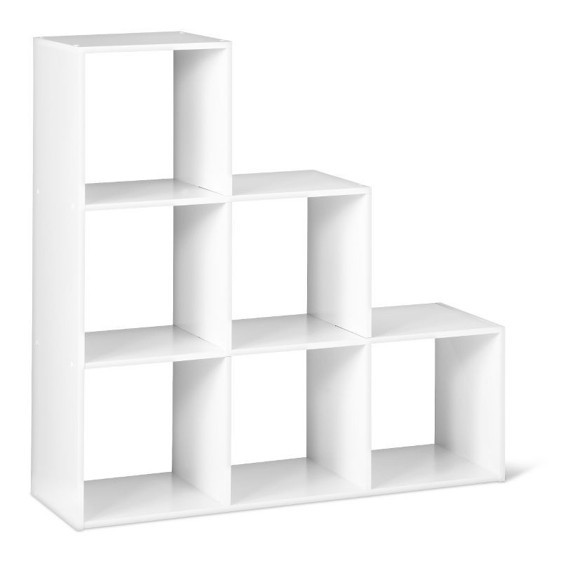 slide 4 of 6, 11" 321 Cube Organizer Shelf White - Room Essentials™: Decorative Bookshelf, 6 Compartments, Storage System, 1 ct