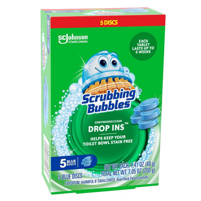 slide 8 of 9, Scrubbing Bubbles Continuous Clean Drop-Ins Toilet Bowl Cleaner Tablets - 5ct, 5 ct