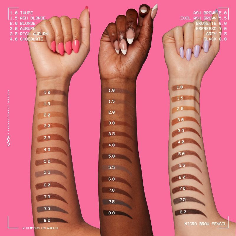 slide 6 of 8, NYX Professional Makeup Vegan Micro Eyebrow Pencil - 07 Espresso - 0.003oz, 0.003 oz