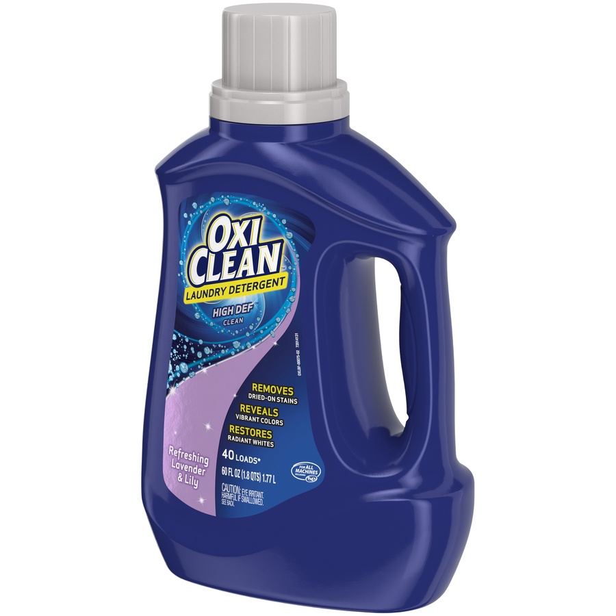 slide 3 of 4, Oxi-Clean Refreshing Lavender Lily High Def Clean Laundry Detergent, 60 fl oz