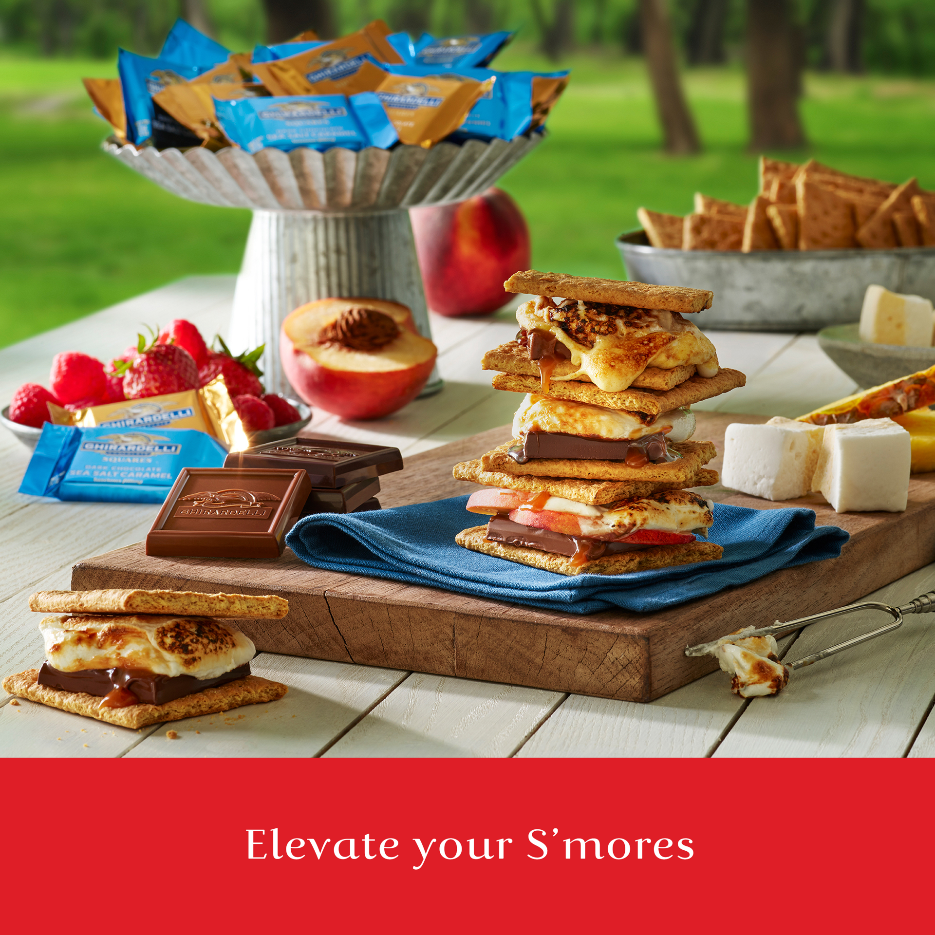 slide 6 of 7, GHIRARDELLI Perfect for S'mores Premium Chocolate Assortment Squares, 8.6 oz Bag, 8.6 oz