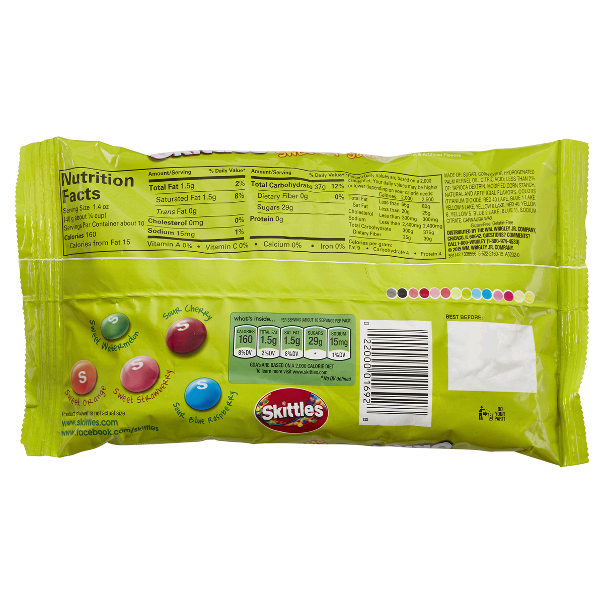 Skittles Sweets and Sours Candy Bag, 14 ounce 14 oz Shipt
