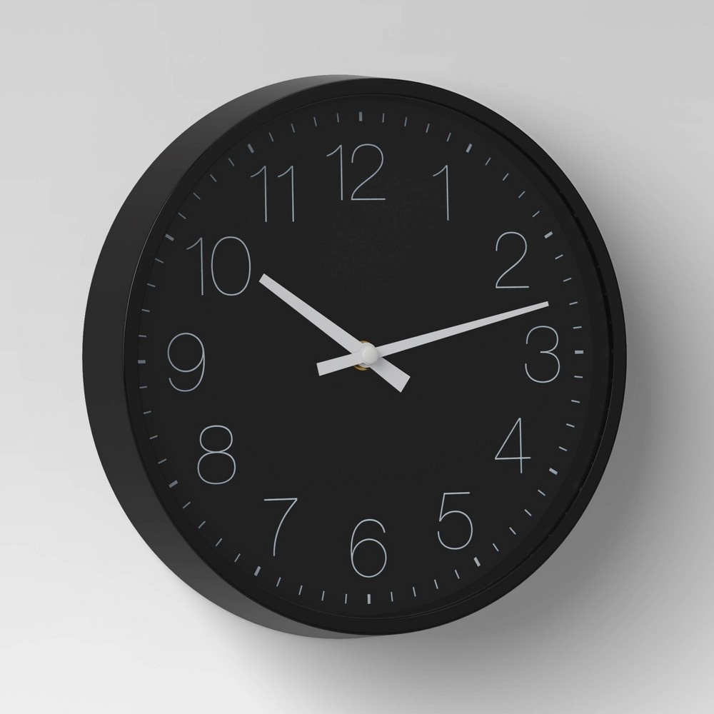 slide 2 of 2, 10" Round Wall Clock Black - Project 62, 1 ct