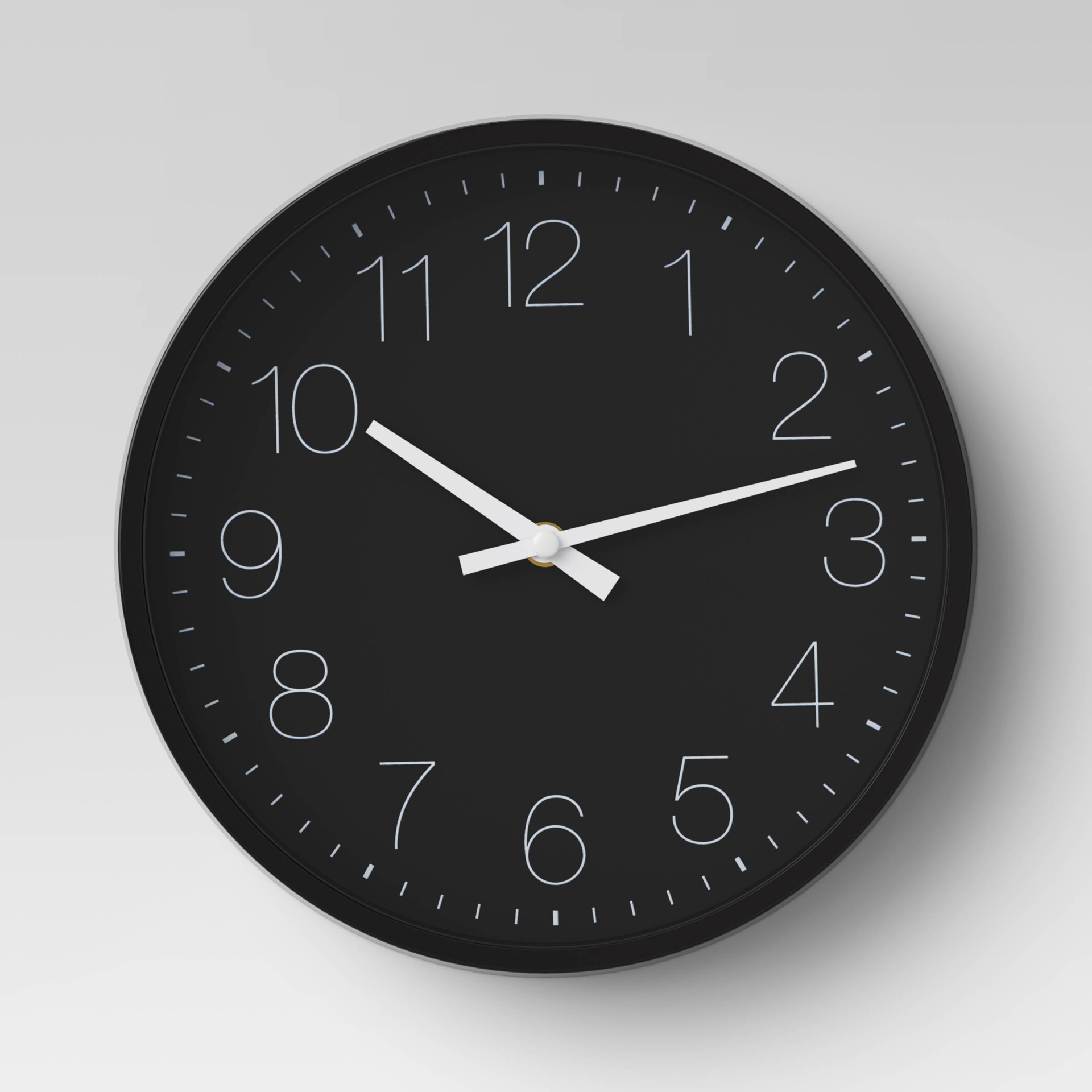 slide 1 of 2, 10" Round Wall Clock Black - Project 62, 1 ct