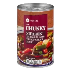 SE Grocers Chunky Soup Sirloin Burger With Vegetables