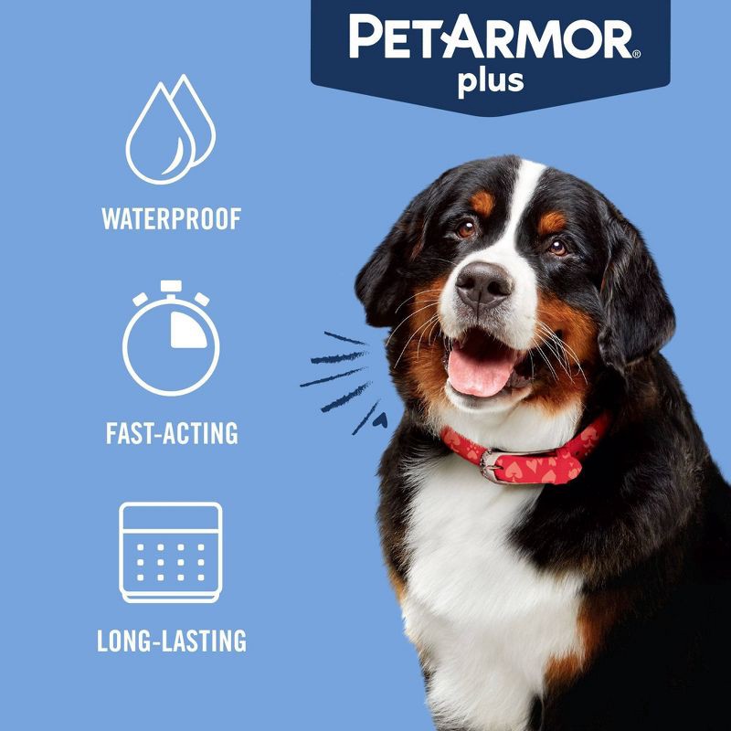 slide 6 of 8, PetArmor Plus Flea and Tick Topical Treatment for Dogs - 89-132lbs - 3 Month Supply, 89 ct; 132 lb