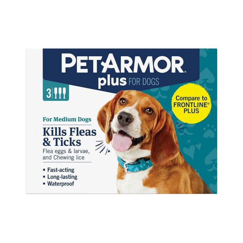 slide 1 of 8, PetArmor Plus Flea and Tick Topical Treatment for Dogs - 23-44lbs - 3 Month Supply, 23 ct; 44 lb