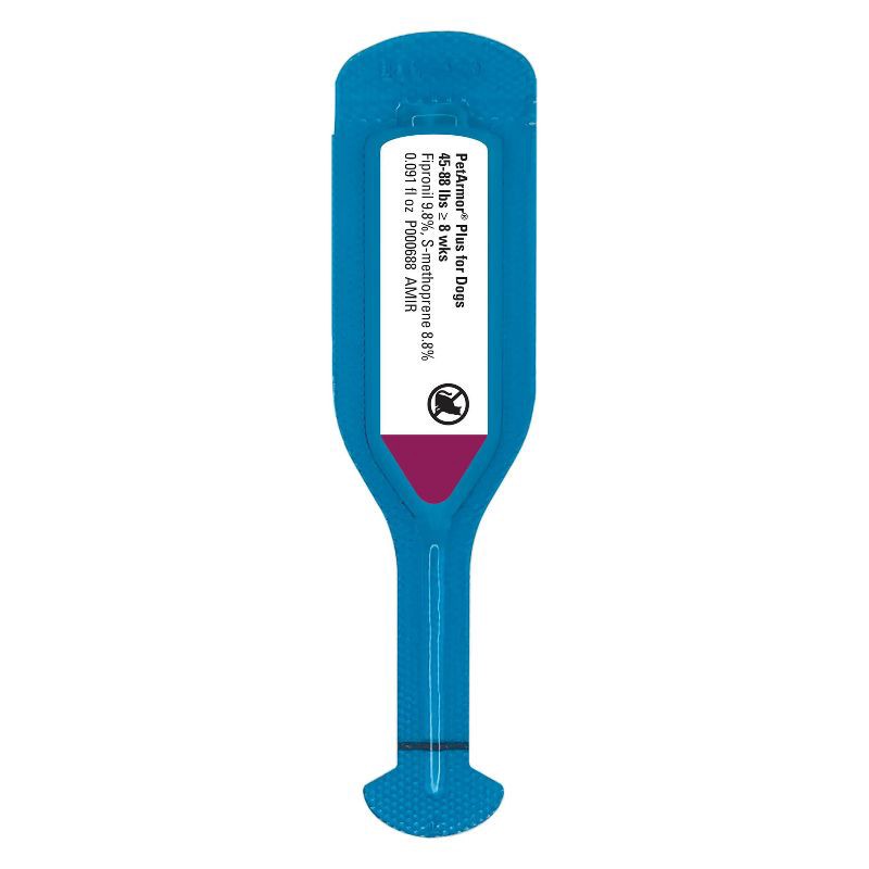 slide 3 of 8, PetArmor Plus Flea and Tick Topical Treatment for Dogs - 45-88lbs - 3 Month Supply, 45 ct; 88 lb