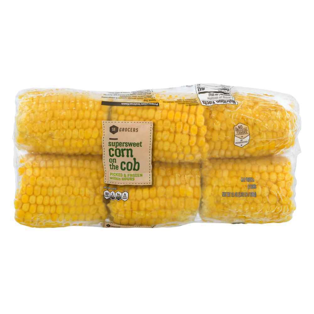 slide 1 of 1, SE Grocers Supersweet Corn on the Cob, 6 ct
