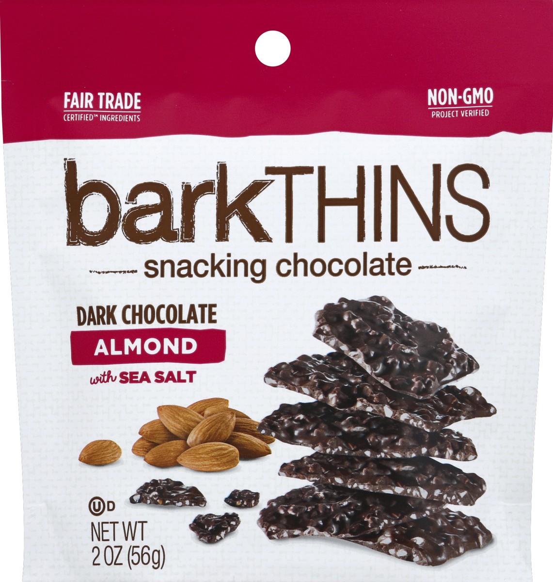 slide 2 of 2, barkTHINS Snacking Dark Chocolate Almond with Sea Salt, 2 oz