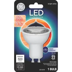 GE Household Lighting GE 50W Bright White MR16 Light Bulb GU10 Base