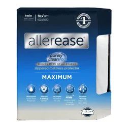 Allerease Twin Maximum Waterproof Allergy and Bedbug Protection Zippered Mattress Protector: Hypoallergenic Twin Bed Encasement