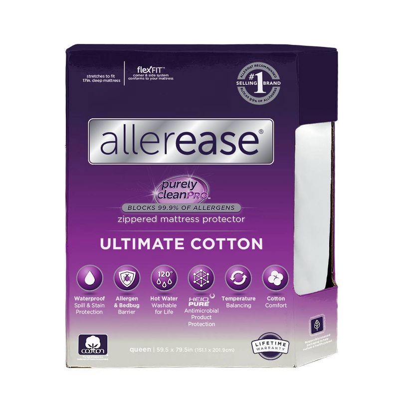 slide 1 of 6, Ultimate Mattress Protector White (Twin) - AllerEase, 1 ct