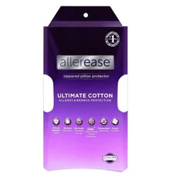 AllerEase Ultimate Comfort Breathable Pillow Protector-White (King): 100% Cotton, Zippered, OEKO-TEX Certified