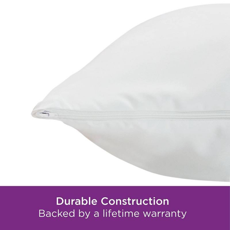 slide 7 of 7, Standard/Queen Ultimate Comfort Breathable Pillow Protector-White - AllerEase: Hypoallergenic, 100% Cotton, Zippered, OEKO-TEX Certified, 1 ct