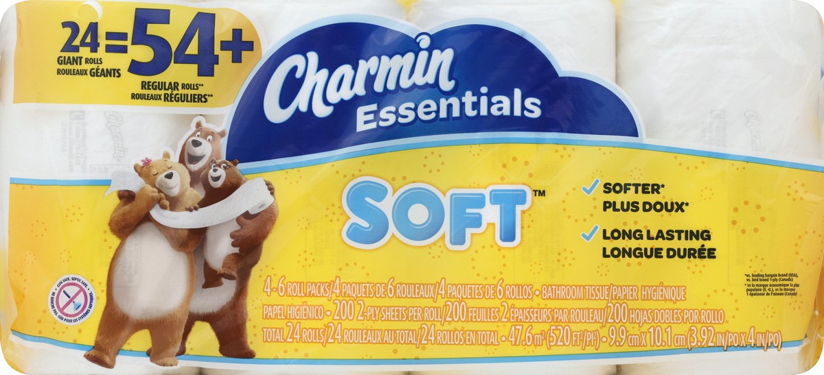 slide 1 of 5, Charmin Bathroom Tissue 24 ea, 24 ct