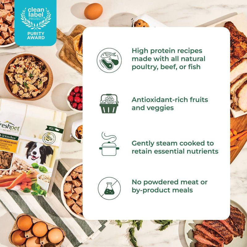 slide 4 of 5, Freshpet Select Fresh From The Kitchen Home Cooked Chicken and Vegetable Recipe Refrigerated Wet Dog Food - 1.75lbs, 1.75 lb